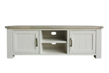 Ashland White Wash Solid Wooden TV Unit