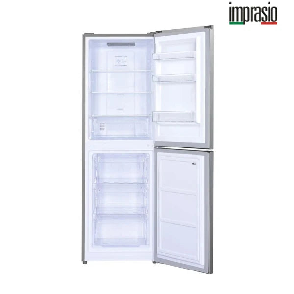 Imprasio 253L Bottom Mount Fridge Freezer Stainless Steel - IMFF253SS - 3 Yrs Warranty