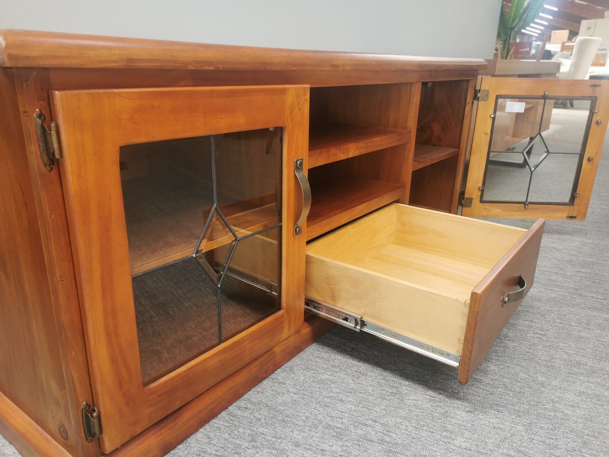 Felton Rustic Solid Wood Entertainment Unit