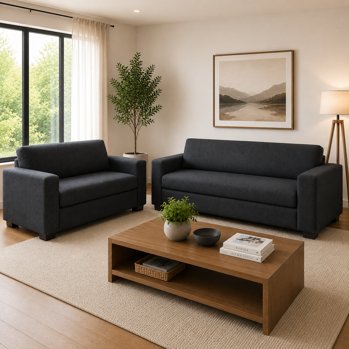NZ Made Fabric Lounge Suite - Nora 1, 2 & 3 Seater Available from