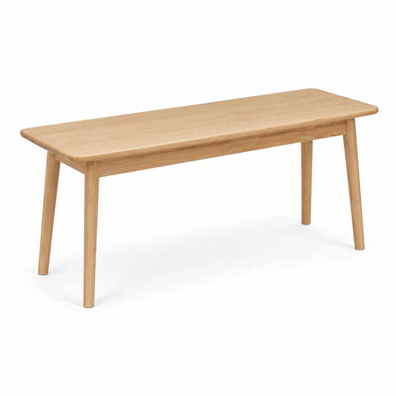 Paris Solid Rubberwood Dining Bench – Natural Oak Finish