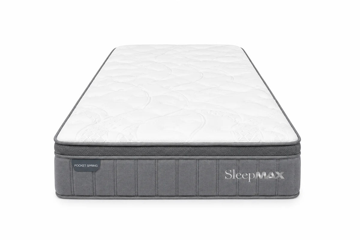 Sleepmax Pocket Spring Euro Top Single Mattress & NZ Made Bed Base