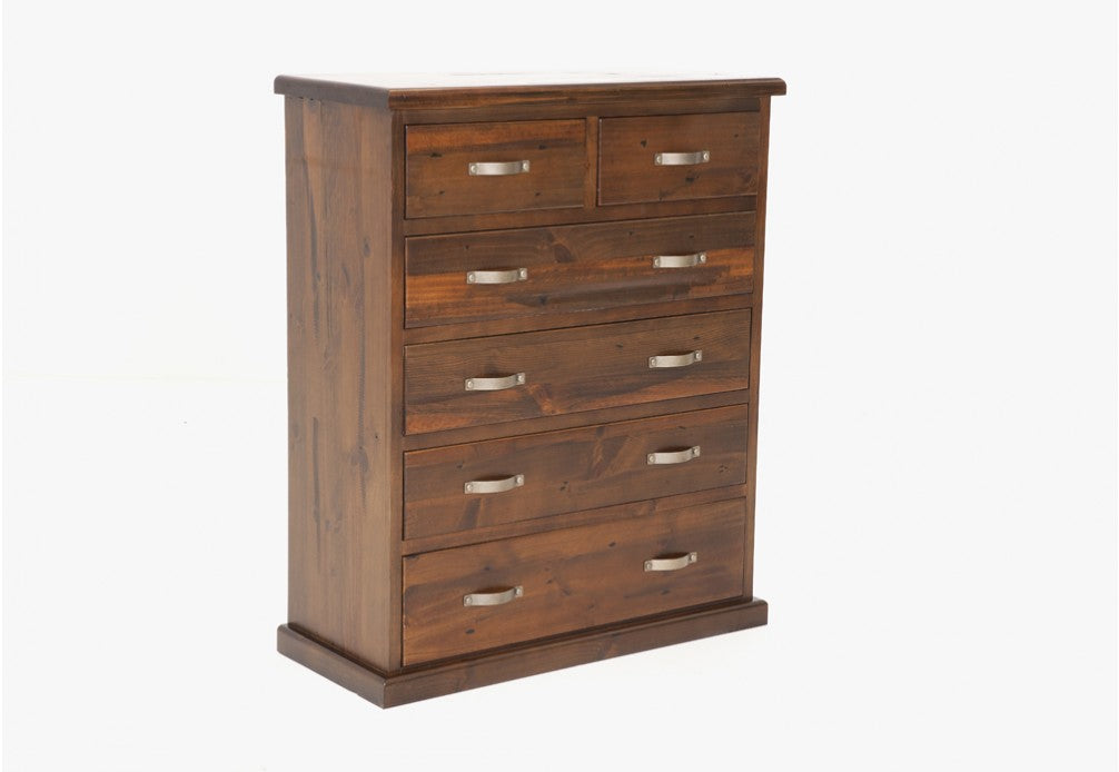 Felton Tallboy Solid Pine Wood Rustic Finished