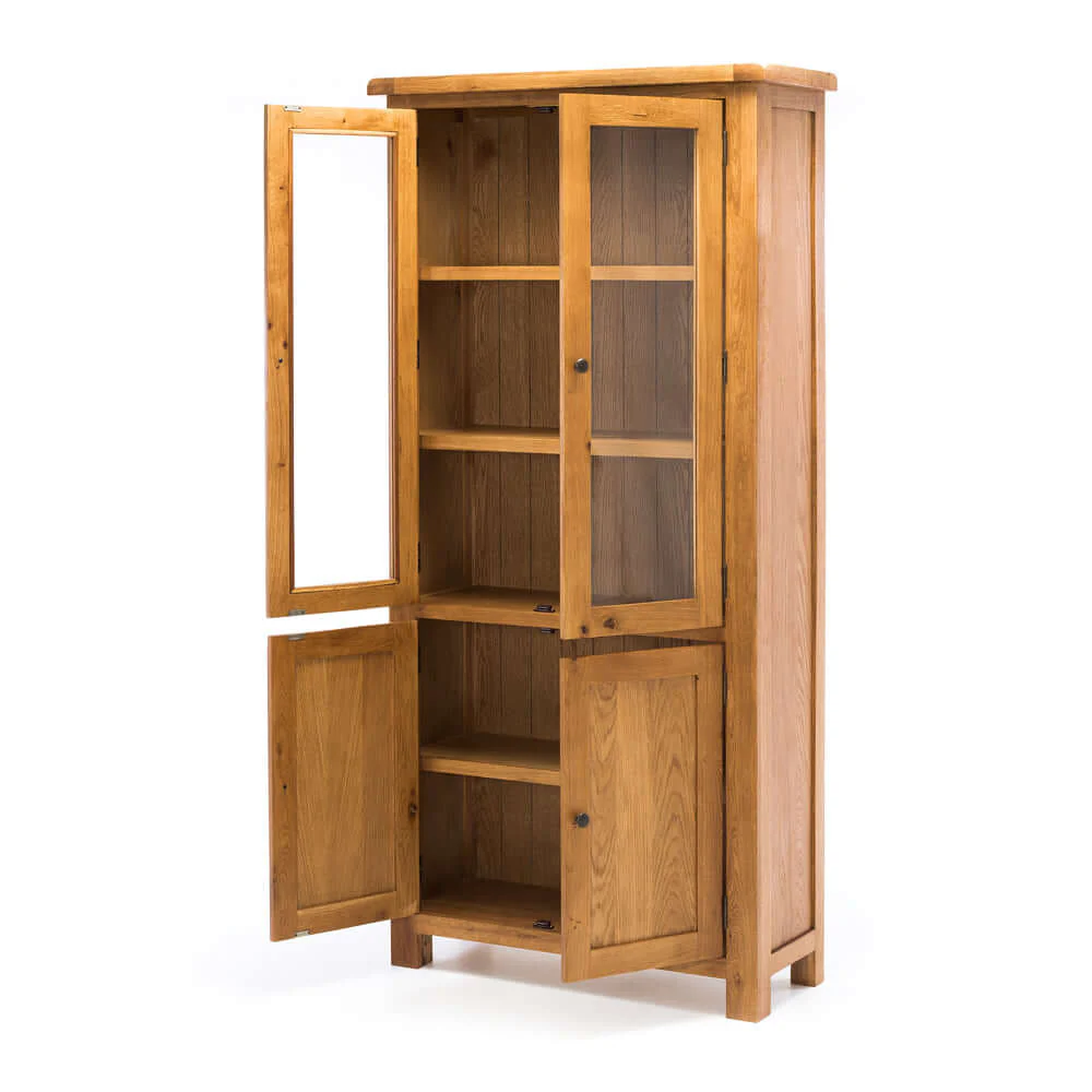 Riverland Oak Display Cabinet