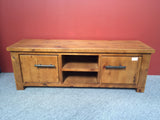Woodgate TV Entertainment Unit Solid Pine Wood Rough Sawn and Rustic