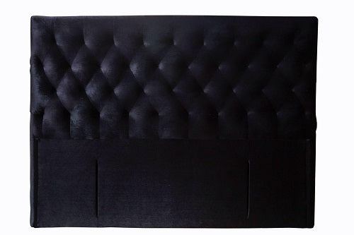 Seattle 1.4m Tall Black Velvet Headboard in Queen/ King/ Super king from