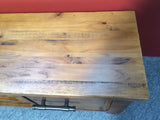Woodgate TV Entertainment Unit Solid Pine Wood Rough Sawn and Rustic