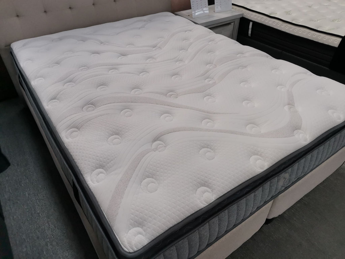 Bella King Bed 3PCS NZ Made Base, Full Length Headboard and a 28cm Thick Pocket Spring Mattress