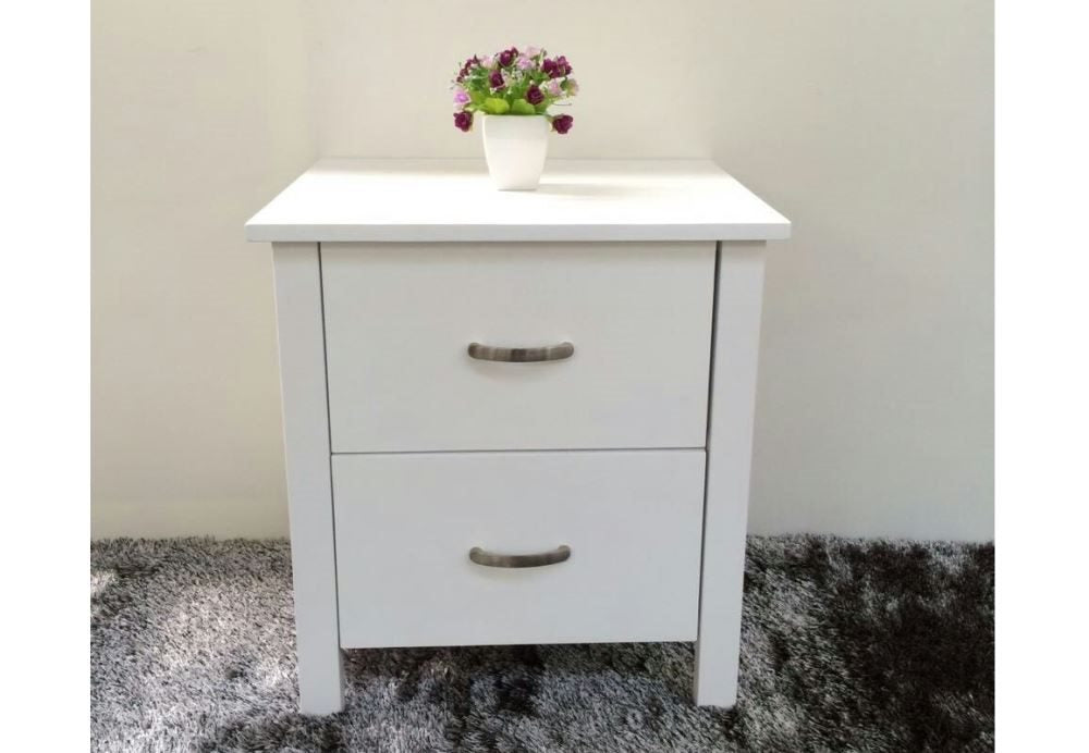 Pamela 4PCS White Solid Wooden Bedroom Suite in Single/ King Single/ Double/ Queen from