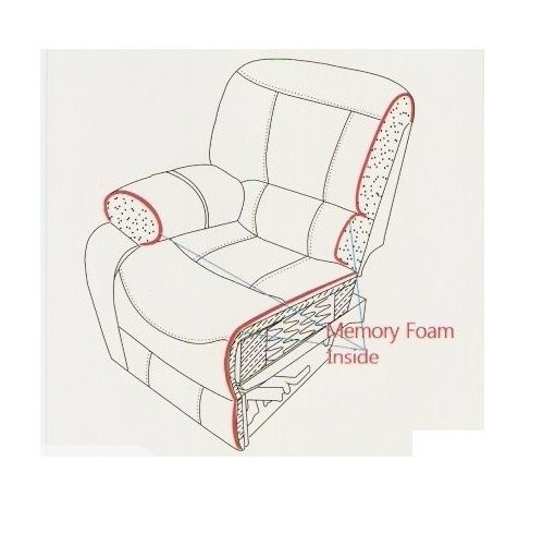 Hudson Air Leather Recliner Sofa with Fold-Down Cup Holder Console from