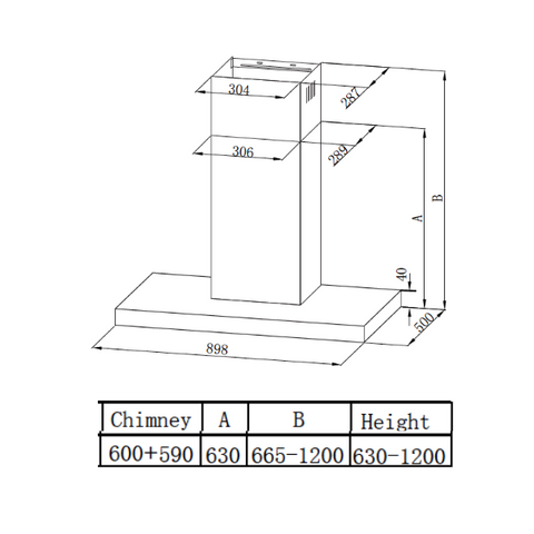 Midea 90cm T-Shape Rangehood 90M21 - Midea | Home Appliances New Zealand
