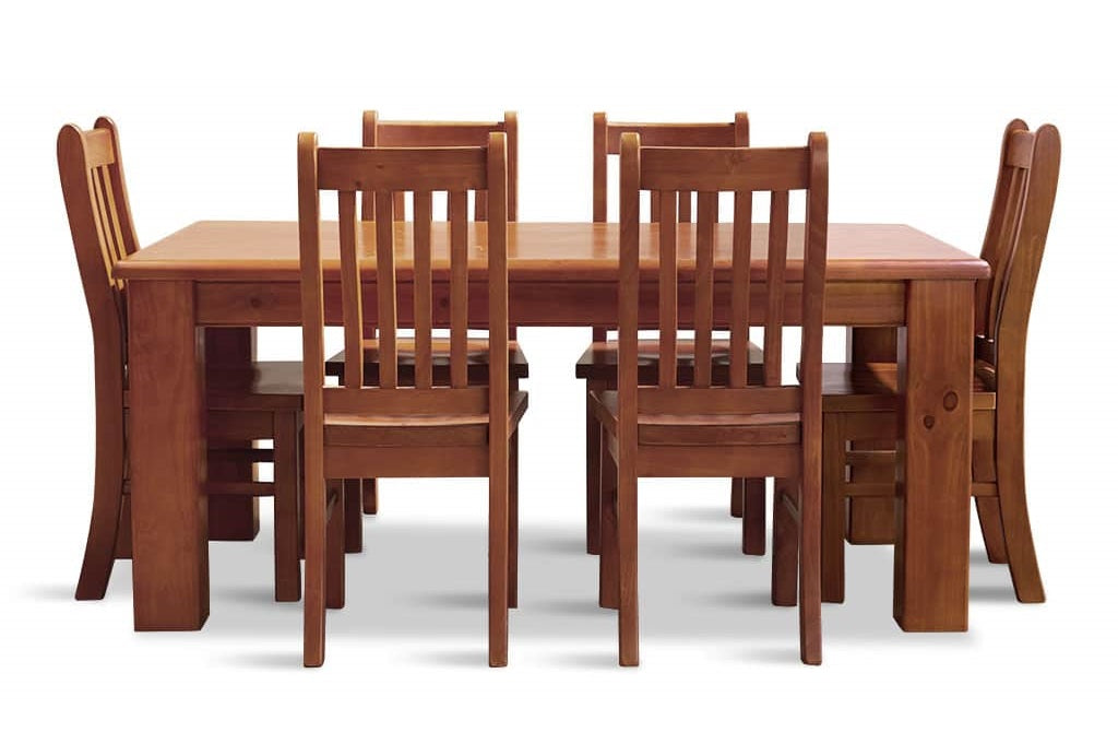 Felton 7PCS Dining Suite 1.8m Table with 6 Chairs