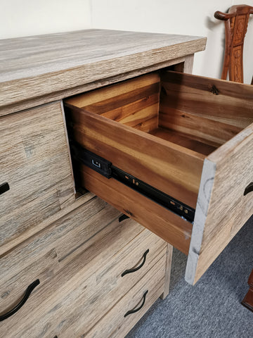 Ballman Tallboy White Wash Solid Wooden