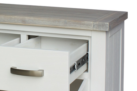 Ashland White Wash Solid Wooden Bedside
