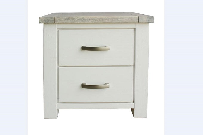 Ashland White Wash Solid Wooden Bedside