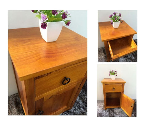 Cutie Solid Pine Wood Bedside