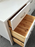 Pamela White Dressing Table with Mirror White Pine Wood