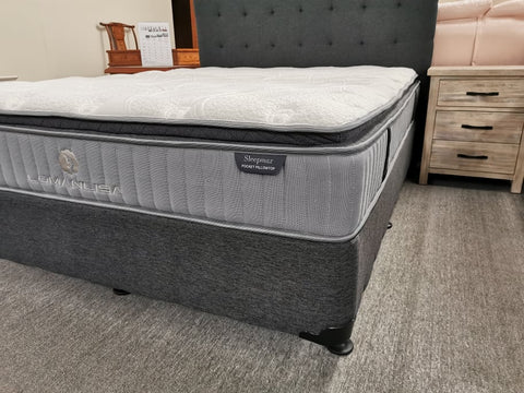 Bella Queen Bed 3Pcs NZ Made Base, Headboard & a 28cm Thick Pocket Spring Mattress