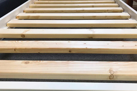 Pamela Solid Pine Wood White Bed in Single/ King Single/ Double/ Queen from