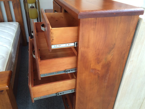 Felton Tallboy Solid Pine Wood Rustic Finished