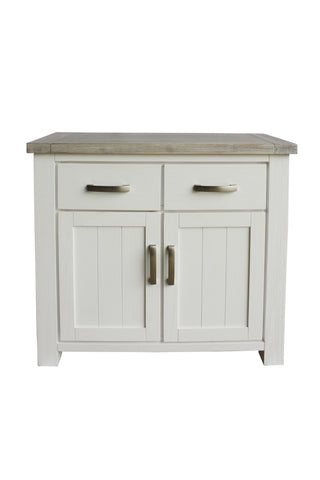 Ashland 2 Door 2 Drawer Buffet 0.9M – White Wash Solid Pine