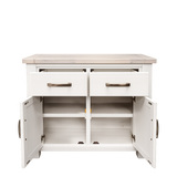 Ashland 2 Door 2 Drawer Buffet 0.9M – White Wash Solid Pine