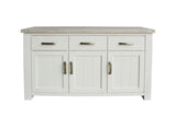 Ashlee White Wash Solid Wooden Buffet - 1.32m