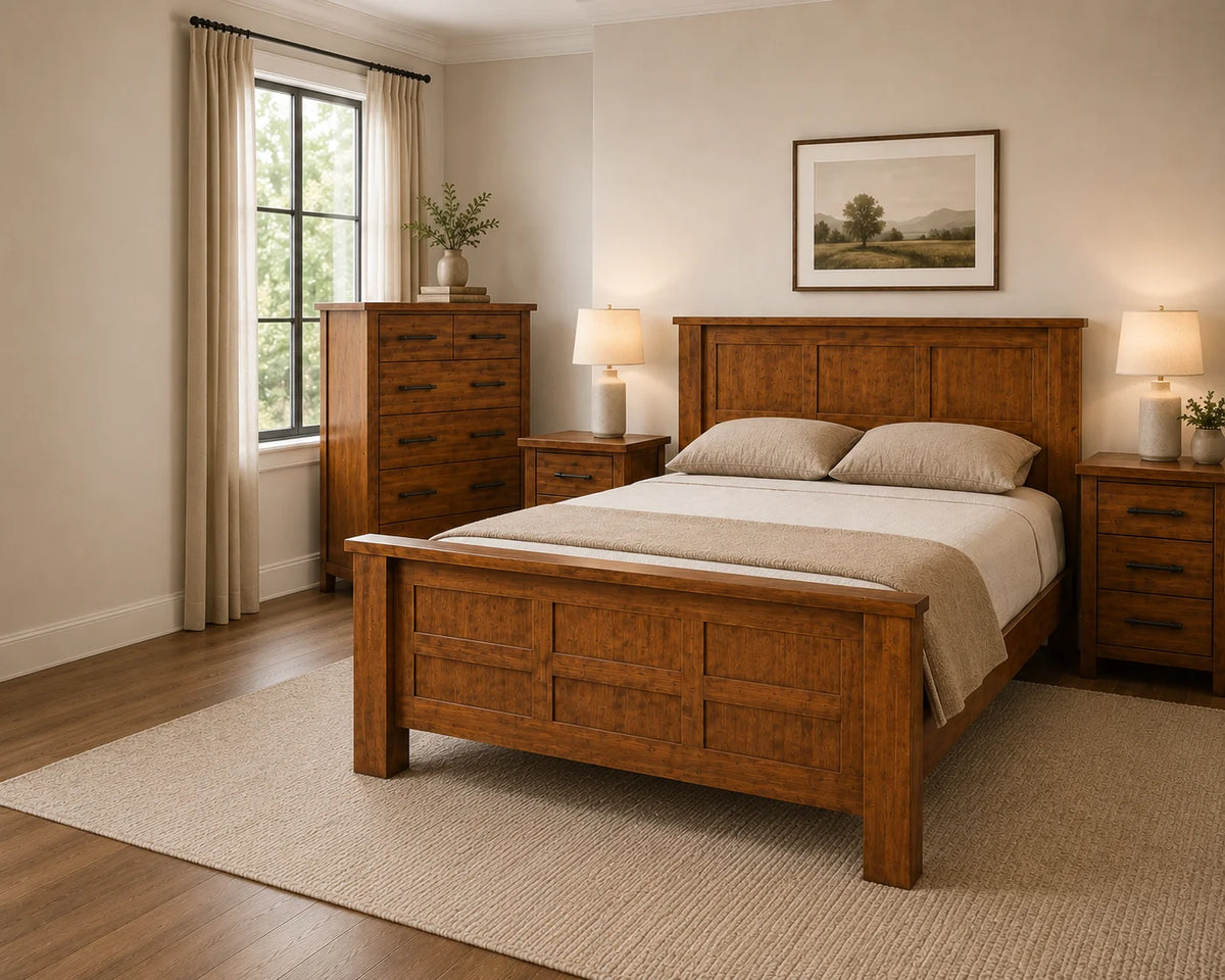 Woodgate Rustic Solid Pine Queen Bedroom Suite