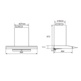 Midea 90cm T-Shape Rangehood - Steam Wash E88 - 3 Years Warranty