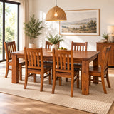 Fergus Solid Pine Dining Suite - 1.5m Table with 6 Chairs
