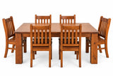 Fergus Solid Pine Dining Suite - 1.5m Table with 6 Chairs