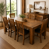 Woodgate Rustic Solid Pine Wood Dining Suite