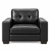 Aidan Air Leather Lounge Suite – Black