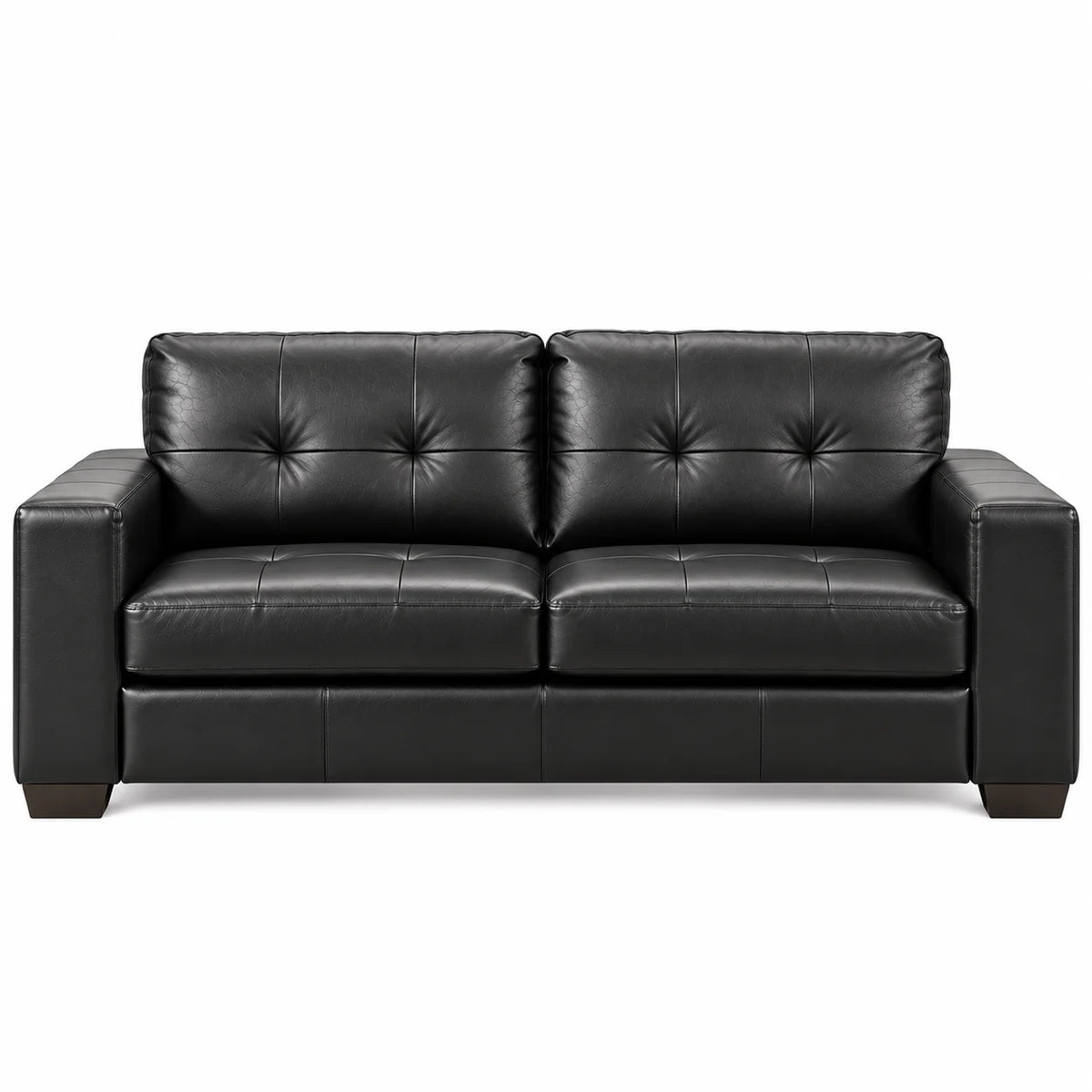 Aidan Air Leather Lounge Suite – Black
