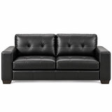 Aidan Air Leather Lounge Suite – Black
