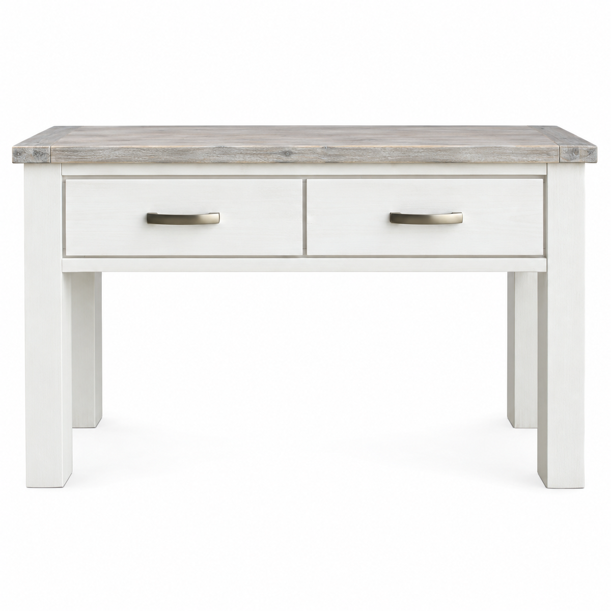 Ashland Solid Pine Hall Table – White Wash Coastal Style