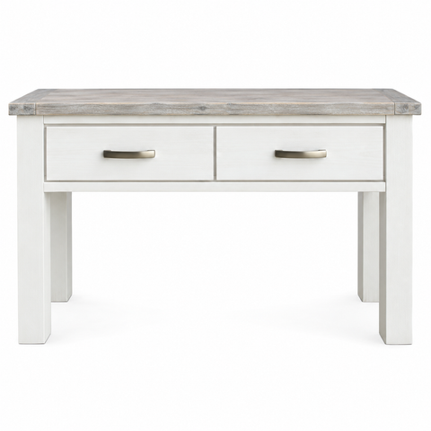 Ashland Solid Pine Hall Table – White Wash Coastal Style