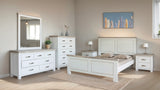 Ashland 6PCS Bedroom Suite Solid Wood White Wash in Queen/ King from