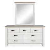 Ashland Solid Wood White Wash Coastal Queen Bedroom Suite