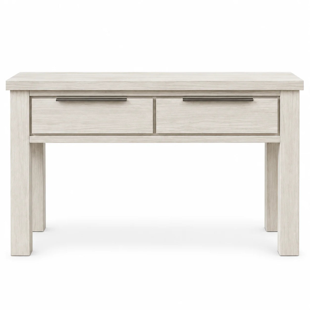 Aspen Solid Wood White Wash 2 Drawer Hall Table