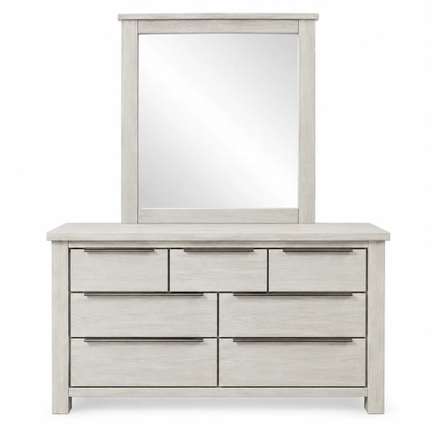 Aspen Solid Wooden White Wash Dressing Table with Mirror