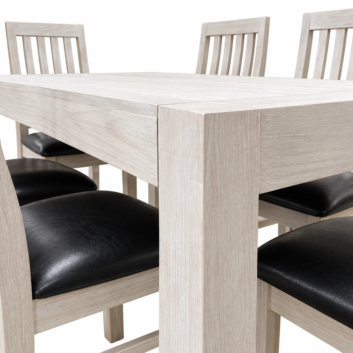 Aspen Solid Wood White Wash Dining Suite