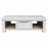 Aspen Solid Wood White Wash Two Drawer Coffee Table