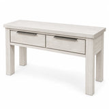 Aspen Solid Wood White Wash 2 Drawer Hall Table