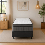 Atlanta 5 Zone Pocket Spring King Single Mattress & NZ Made Bed Base