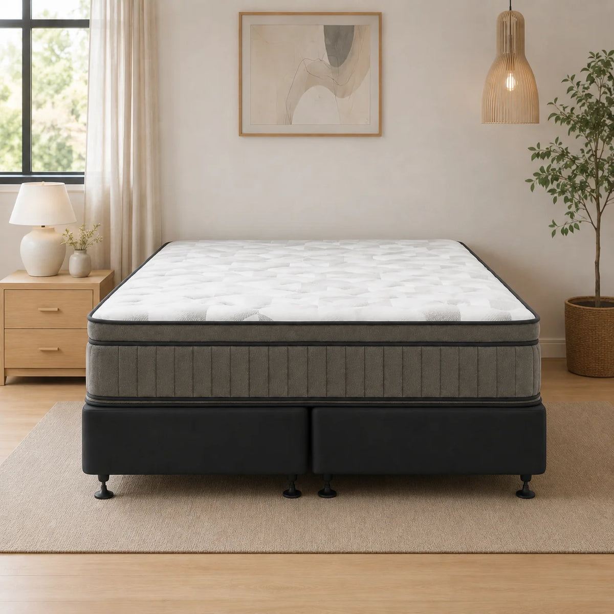 Atlanta 5 Zone Pocket Spring King Mattress & NZ Made Bed Base