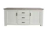 Ashlee White Wash Solid Wooden Buffet - 1.8m