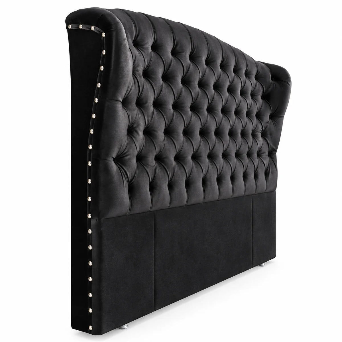 Birmingham Wing Headboard - Black Velvet