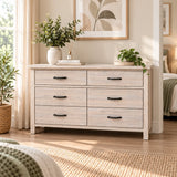 Brighton Solid Acacia 6 Drawer Dresser / Lowboy