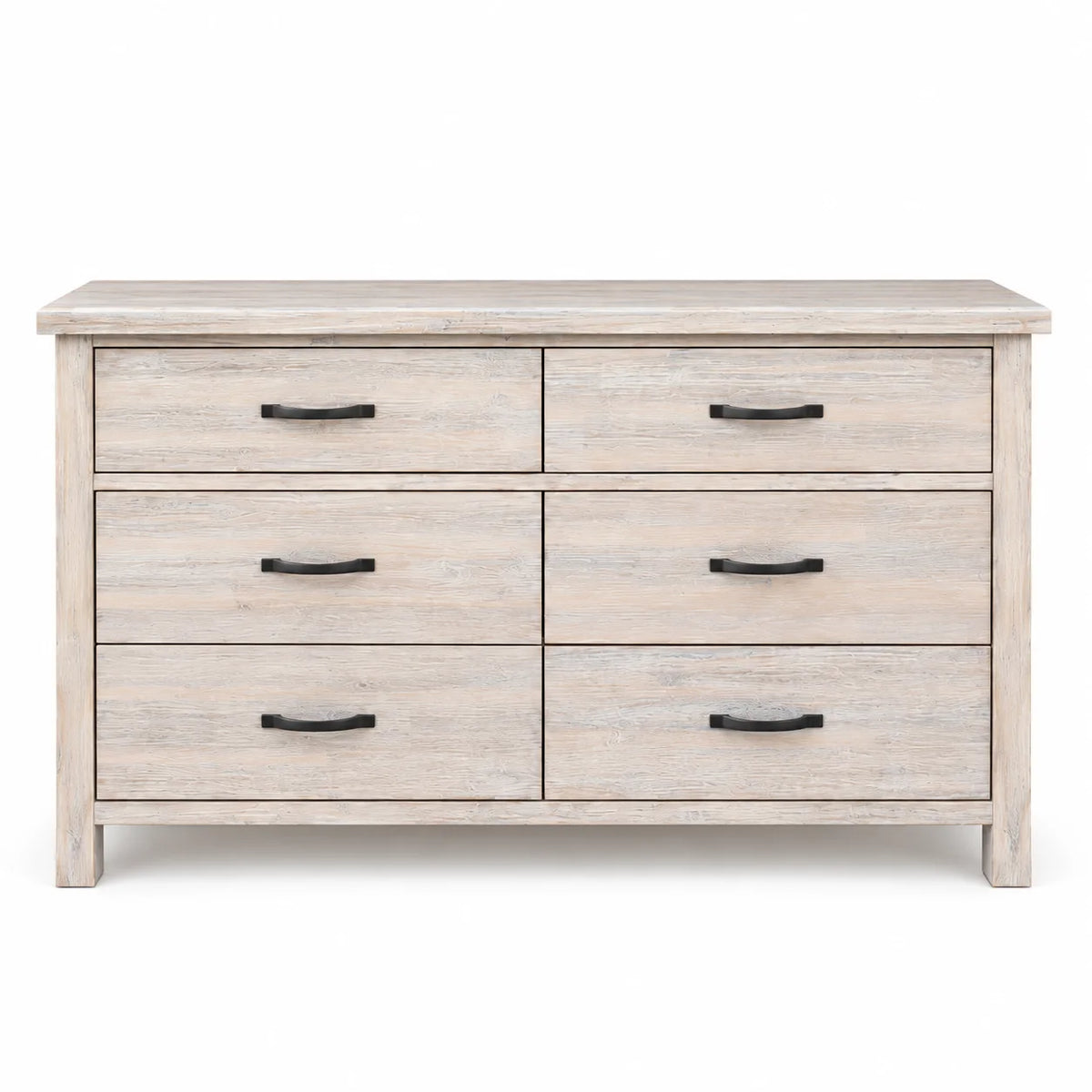 Brighton Solid Acacia 6 Drawer Dresser / Lowboy